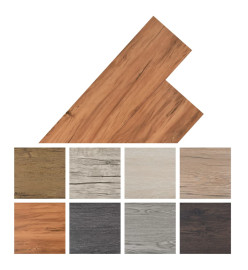 Planches de plancher PVC Non auto-adhésif 4,46 m² Orme naturel