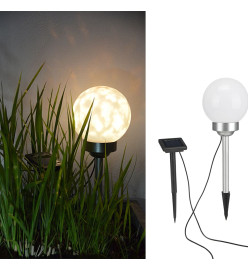 HI Lampe boule solaire rotative à LED de jardin 15 cm