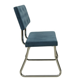 Banc 110 cm Bleu Velours