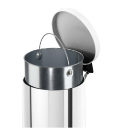 Hailo Poubelle à pédale Solid L 18 L Inox avec bac intérieur galvanisé