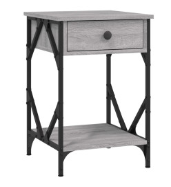 Table de chevet sonoma gris 40x42x60 cm bois d'ingénierie