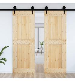 Porte 80x210 cm bois massif de pin