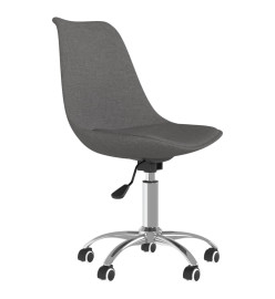 Chaise pivotante de bureau Gris foncé Tissu