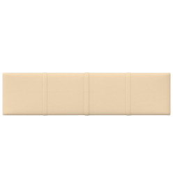 Panneaux muraux 12 pcs Crème 60x15 cm Tissu 1,08 m²