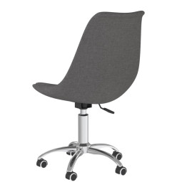 Chaise pivotante de bureau Gris foncé Tissu