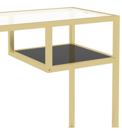 Bureau d'ordinateur Transparent 100x36x74 cm Verre trempé