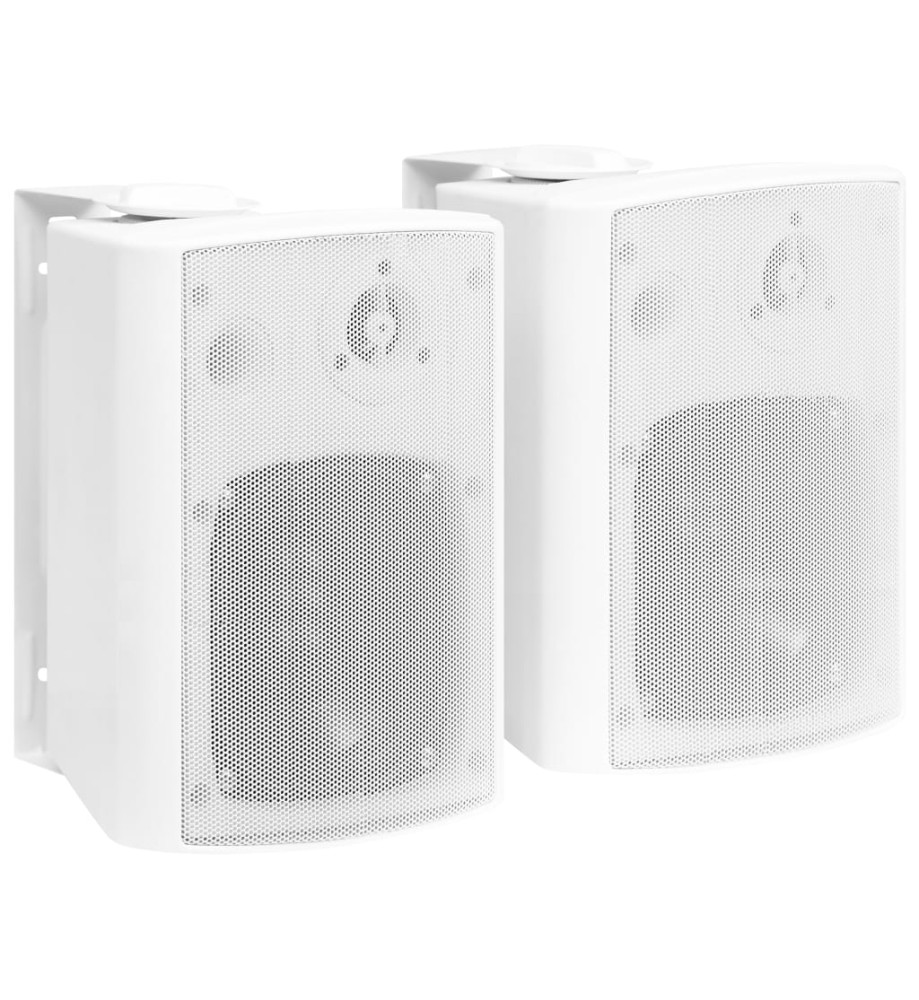 Haut-parleurs stéréo muraux 2pcs blanc intérieur extérieur 100W