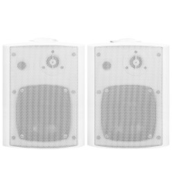 Haut-parleurs stéréo muraux 2pcs blanc intérieur extérieur 100W