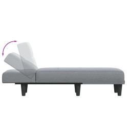 Chaise longue gris clair tissu