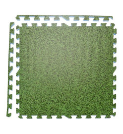 XQ Max Set de tapis de sol impression de l'herbe 6 pcs vert