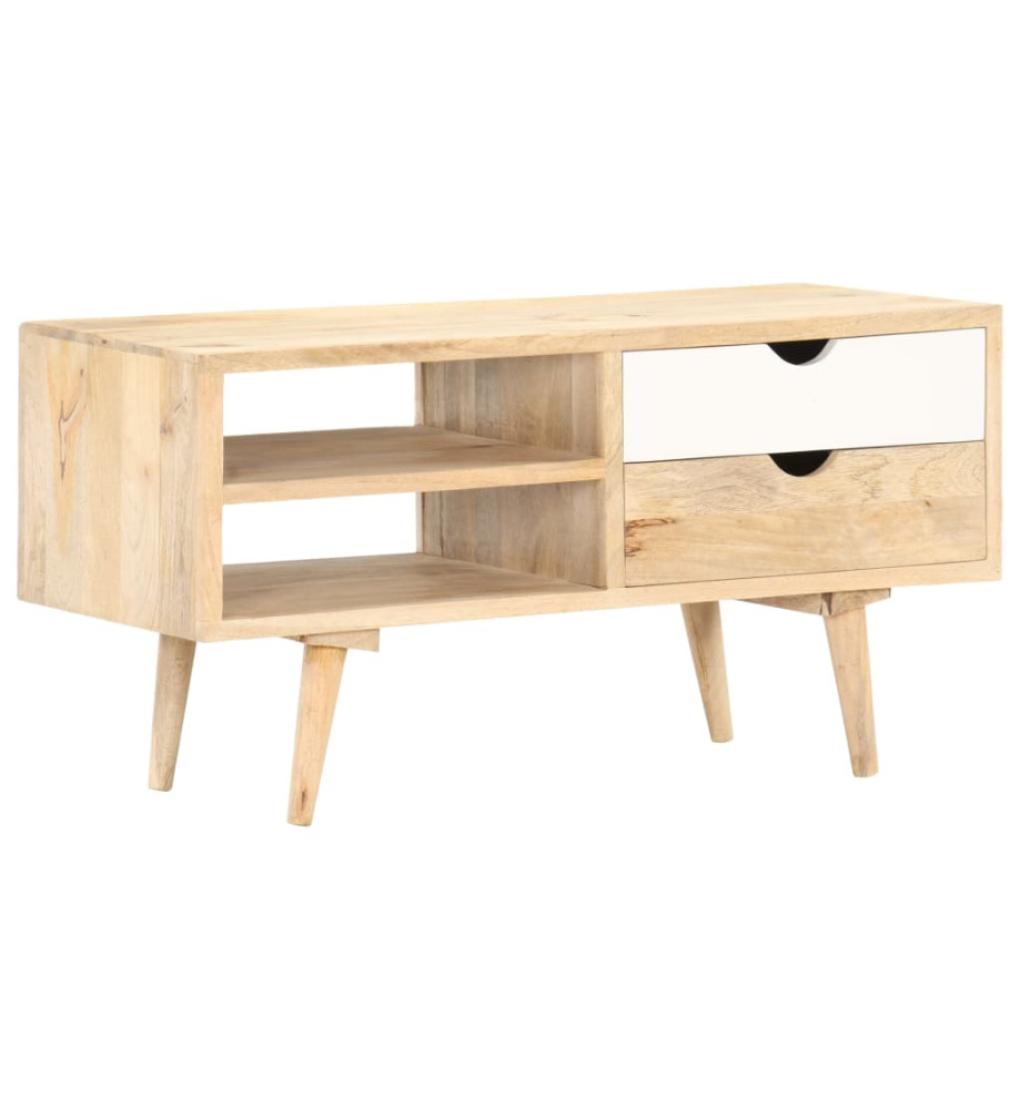 Meuble TV 90x35x45 cm Bois massif de manguier