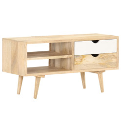 Meuble TV 90x35x45 cm Bois massif de manguier