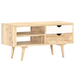 Meuble TV 90x35x45 cm Bois massif de manguier