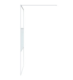 Paroi de douche Blanc 115x195 cm Verre ESG transparent