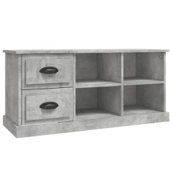 Meuble TV gris béton 102x35,5x47,5 cm bois d'ingénierie