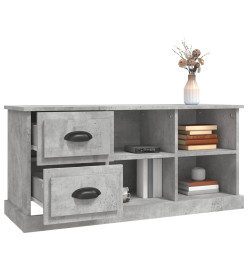 Meuble TV gris béton 102x35,5x47,5 cm bois d'ingénierie