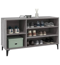 Armoire à chaussures Sonoma gris 102x36x60 cm Bois d'ingénierie