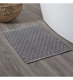 Sealskin Tapis de bain Trellis Coton 60x90 cm Noir et blanc