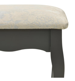 Ensemble de coiffeuse avec tabouret Gris 50x59x136 cm Paulownia