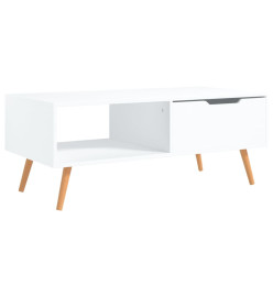 Table basse Blanc 100x49,5x43 cm Bois d'ingénierie