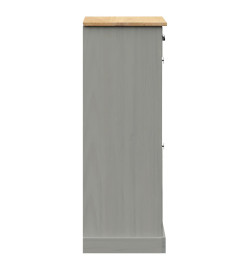 Armoire à chaussures VIGO 60x35x96 cm gris bois massif de pin