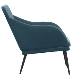 Banc Bleu 110x76x80 cm Velours