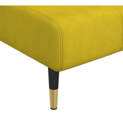 Chaise longue jaune velours