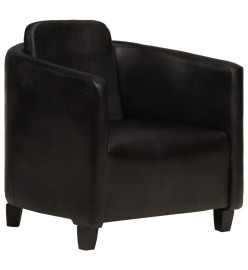 Fauteuil Noir Cuir véritable