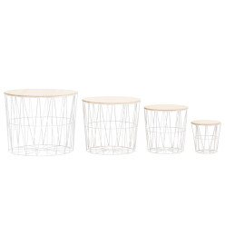 Table basse 4 pcs Blanc