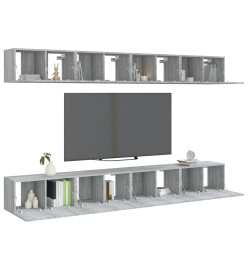 Meubles TV 8 pcs Sonoma gris 60x30x30 cm Bois d'ingénierie