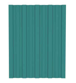 Panneaux de toiture 36 pcs Acier galvanisé Vert 60x45 cm