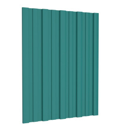 Panneaux de toiture 36 pcs Acier galvanisé Vert 60x45 cm