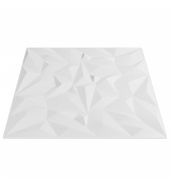 Panneaux muraux 48 pcs blanc 50x50 cm EPS 12 m² améthyste