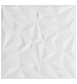 Panneaux muraux 48 pcs blanc 50x50 cm EPS 12 m² améthyste