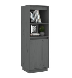 Buffet Gris 37x34x110 cm Bois massif de pin