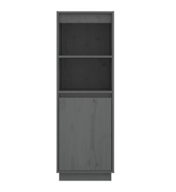 Buffet Gris 37x34x110 cm Bois massif de pin