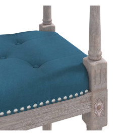 Banc Bleu 110x40x70 cm Velours