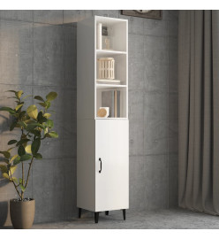 Armoire murale Blanc brillant 34,5x32,5x90 cm Bois d'ingénierie