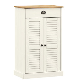 Armoire à chaussures VIGO blanc 60x35x96 cm bois massif de pin