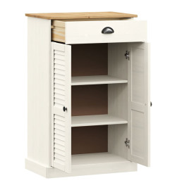 Armoire à chaussures VIGO blanc 60x35x96 cm bois massif de pin