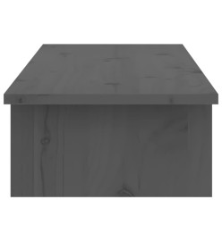 Support de moniteur Gris 100x27x15 cm Bois de pin solide