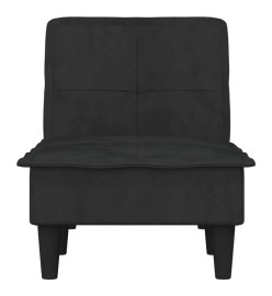 Chaise longue noir velours