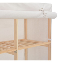 Garde-robe Blanc 200 x 40 x 170 cm Tissu