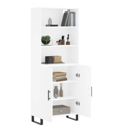 Buffet haut Blanc 69,5x34x180 cm Bois d'ingénierie