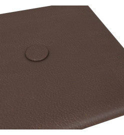 Panneaux muraux 12 pcs Marron 30x15 cm Similicuir 0,54 m²