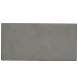 Panneaux muraux 12 pcs Gris clair 30x15 cm Velours 0,54 m²