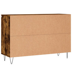 Buffet chêne fumé 104x35x70 cm bois d'ingénierie