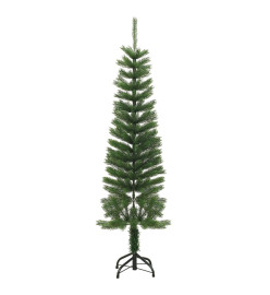 Sapin de Noël artificiel mince avec support 150 cm PE