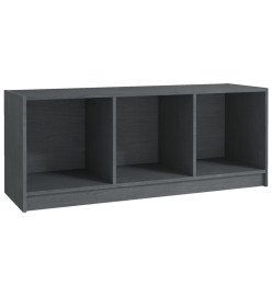 Meuble TV Gris 104x33x41 cm Bois de pin massif