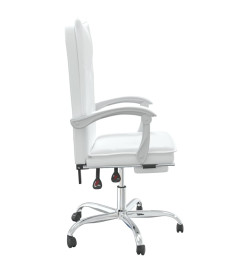 Fauteuil inclinable de bureau Blanc Similicuir